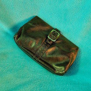 Stunning Cole Haan leather bronze metallic clutch with built-in wallet